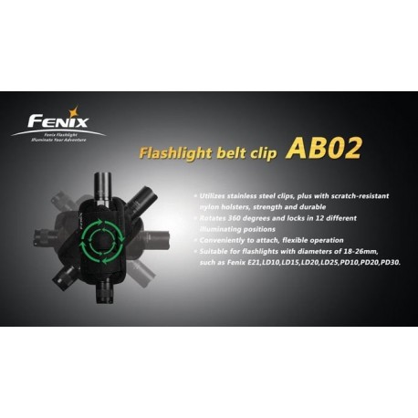 Clip AB02 Para Linternas Led En Cinturón Para Pd35, Pd32, Pd22, Pd20, Ld22, Ld12, Ld10, E35, E25, E11, E15
