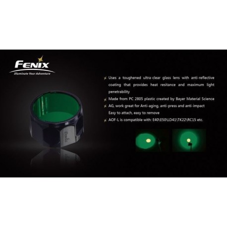 Filtro Verde Para Linternas Led Fénix FD41, RC20 y LD41 REF.AOF-LV