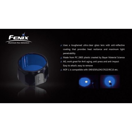 Filtro azul Para Linternas Led Fénix FD41, RC20 y LD41 REF.AOF-LA