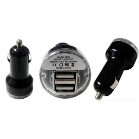Cargador Usb De Coche Con 2 Tomas 12V Para Linternas REF. A12V