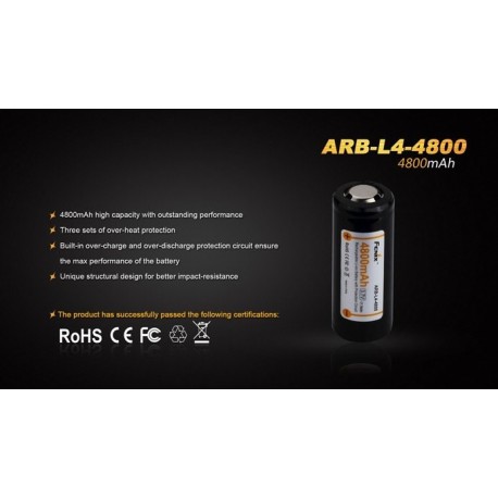 Bateria Recargable Fénix Arb-L4-4800 Alta Calidad Ion-Litio