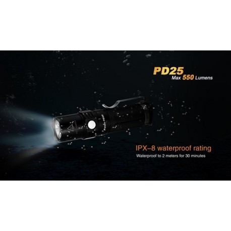 Linterna Fénix PD25 550 lúmenes (1 x CR123 / 1 X 16340)