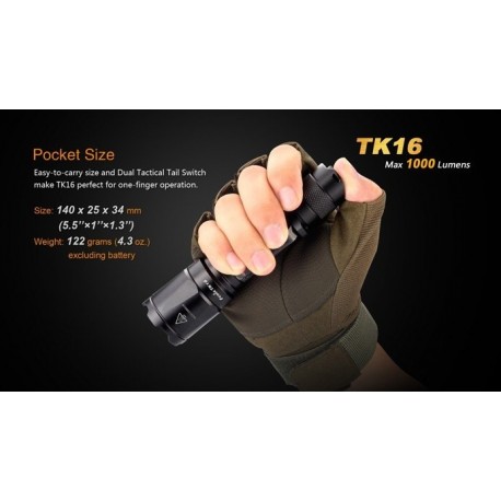 Linterna Fénix TK16 1000 lumens y 5 modos
