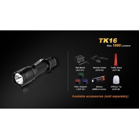 Linterna Fénix TK16 1000 lumens y 5 modos