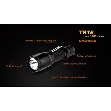 Linterna Fénix TK16 1000 lumens y 5 modos