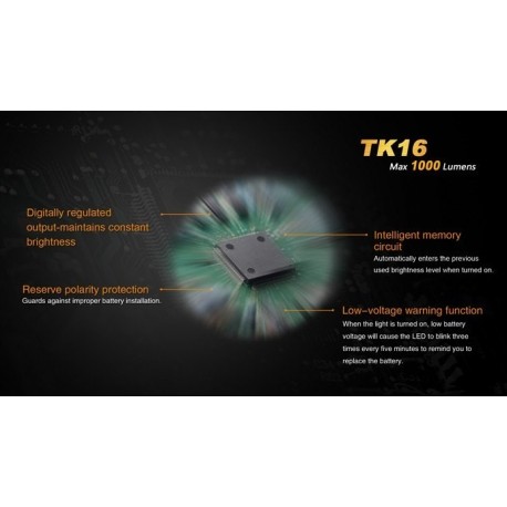 Linterna Fénix TK16 1000 lumens y 5 modos