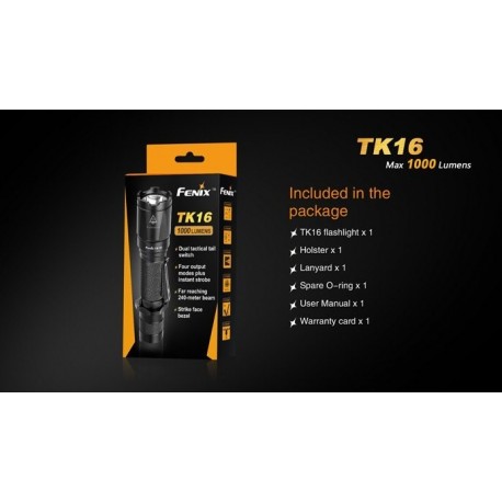 Linterna Fénix TK16 1000 lumens y 5 modos