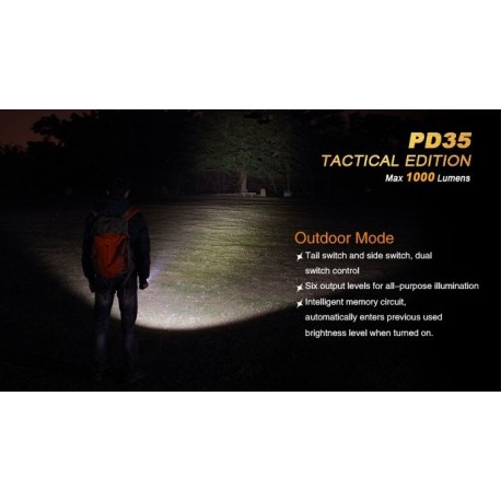 Linterna Led Fénix Pd35 Tac 1000 Lumens Y 6 Modos