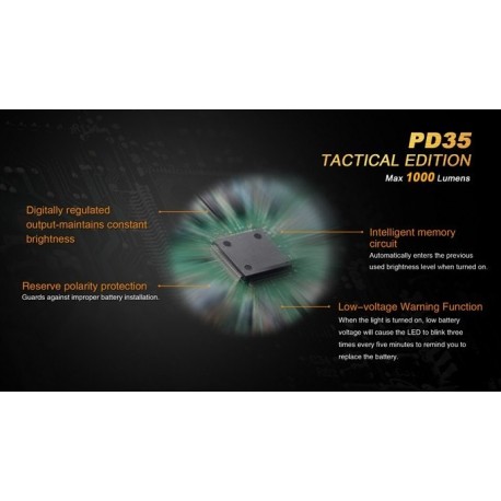 Linterna Led Fénix Pd35 Tac 1000 Lumens Y 6 Modos
