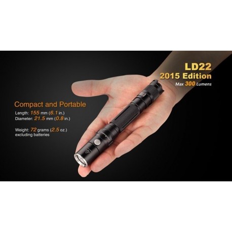 Linterna Led Fénix Ld22 300 Lumens Y 6 Modos