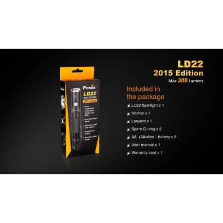 Linterna Led Fénix Ld22 300 Lumens Y 6 Modos