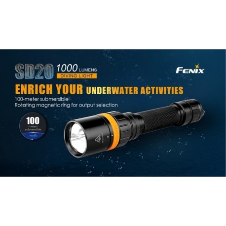 Linterna Led Fénix Sd20 1000 Lúmens Sumergible