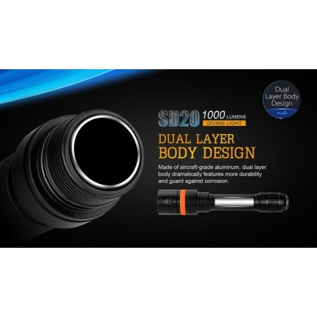 Linterna Led Fénix Sd20 1000 Lúmens Sumergible
