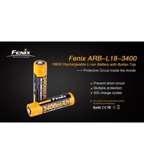 Batería Fénix 18650 de 3400 mAh Ref. ARB-L18-3400