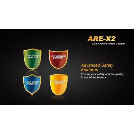 Cargador Fenix ARE-X2 para 18650, 26650, 16340, 14500, 10440