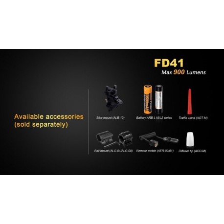 Linterna Led Fénix enfocable FD41 900 Lumens Y 5 Modos Regalamos batería ARB-L18-2600U