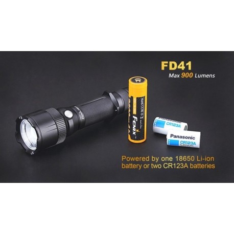 PackFD41: Linterna FD41 + batería ARB-L18-2600 + Cargador ARE-X1 + 3 filtros + Cono Rojo AOT-L + Difusor AOD-M