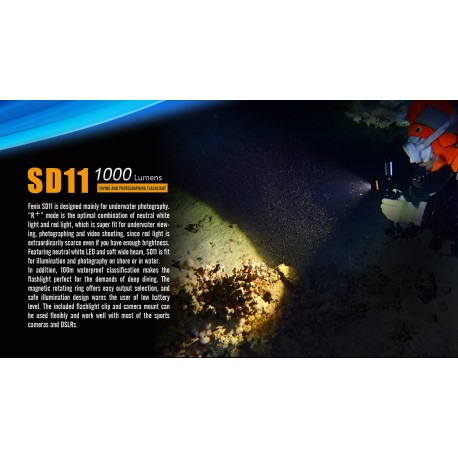 PackSD11: Linterna Fénix SD11+Batería ARB-L18-2600+Cargador ARE-X1+