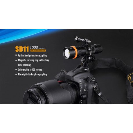 PackSD11: Linterna Fénix SD11+Batería ARB-L18-2600+Cargador ARE-X1+