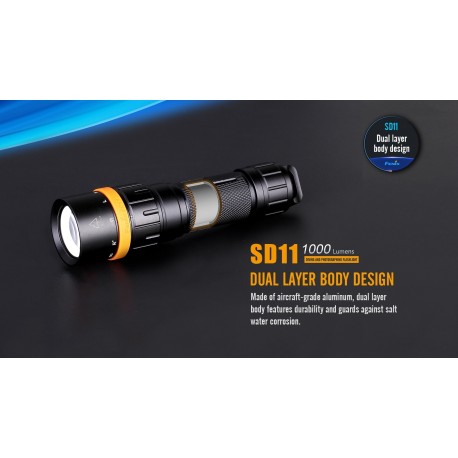 PackSD11: Linterna Fénix SD11+Batería ARB-L18-2600+Cargador ARE-X1+