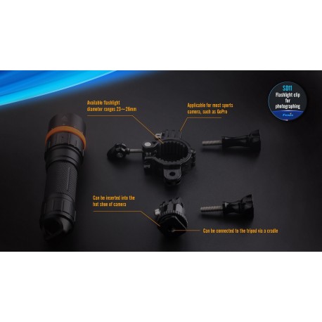 PackSD11: Linterna Fénix SD11+Batería ARB-L18-2600+Cargador ARE-X1+