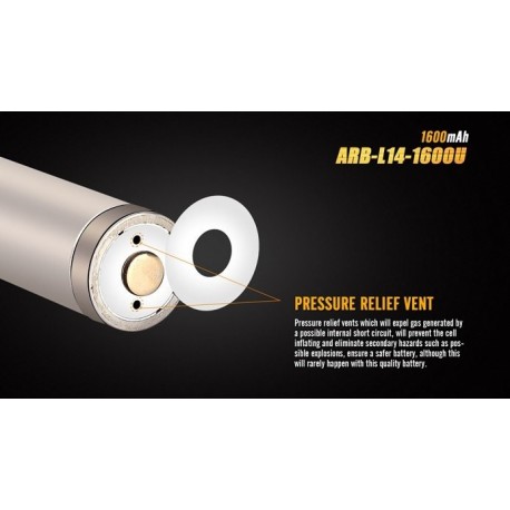 ARB-L14-1600U Batería recargable por micro USB 14500 de 1600 mAh