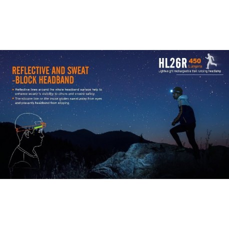 Frontal Led Fénix HL26R 450 Lúmenes (micro usb recargable-incluye batería)