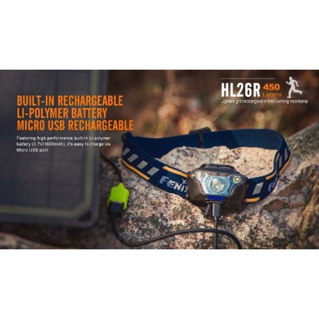 Frontal Led Fénix HL26R 450 Lúmenes (micro usb recargable-incluye batería)