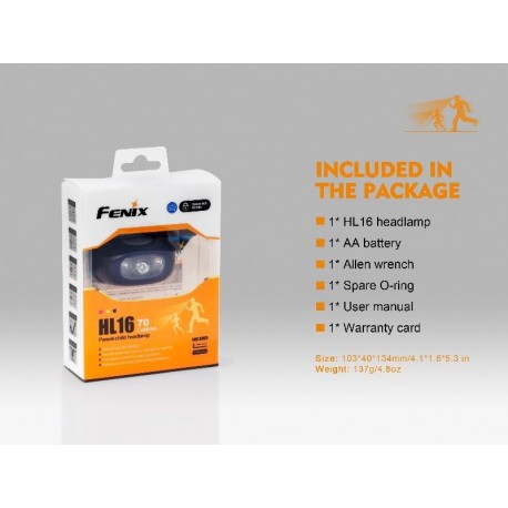 Frontal Led Fénix HL16 70 lúmenes