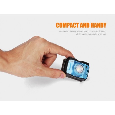 Frontal Fénix HL12R 400 lúmenes recargable USB de litio polimero