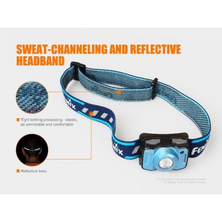 Frontal Fénix HL12R 400 lúmenes recargable USB de litio polimero