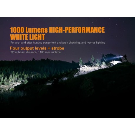 Linterna Fénix TK25Red ROJA 1000 lúmenes Color blanco y rojo