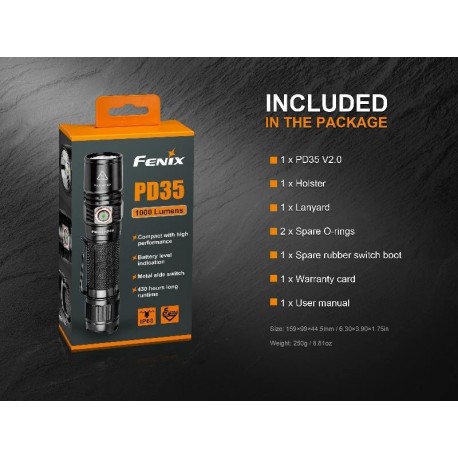 Linterna Fénix PD35V2.0 1000 lúmenes