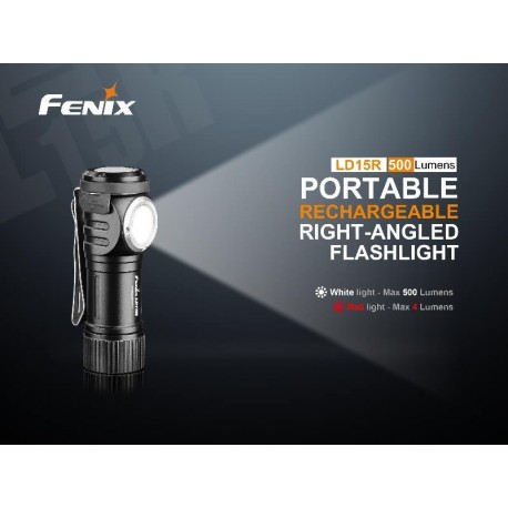 Linterna Fénix LD15R 500 lúmenes (recargable incluye ARB-L16-700)