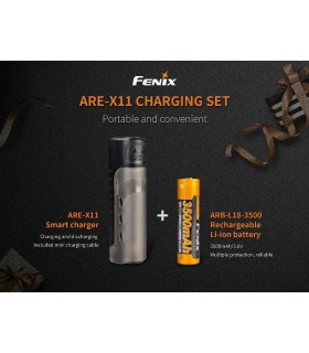 Set de Cargador Fénix más batería Fénix ARB-L18-3500 ()18650 3500 mAh)