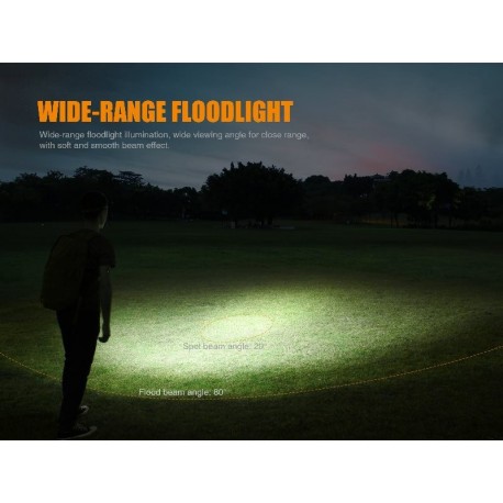 Frontal Fénix HL30 Gris 300 Lúmenes (2XAA)