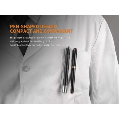 Linterna tipo bolígrafo LD05V2 blanco/ultravioleta 100 lúmens