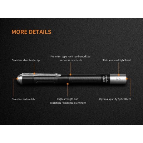 Linterna tipo bolígrafo LD05V2 blanco/ultravioleta 100 lúmens