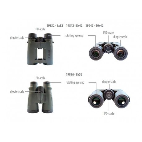Prismáticos de gran angular 10x42 ED+ Lensolux para la observación