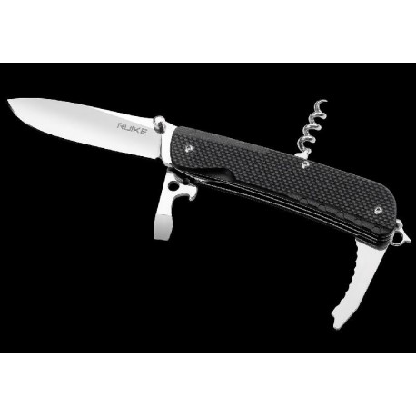 Trekker LD21-B, operación con una sola mano y cuchilla bloqueable