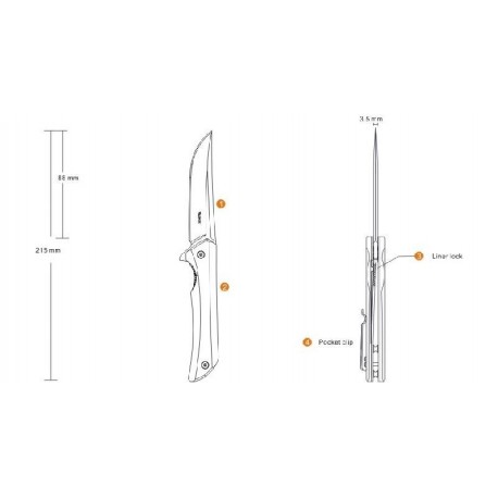 Navaja Ruike P121 (negro o oliva)