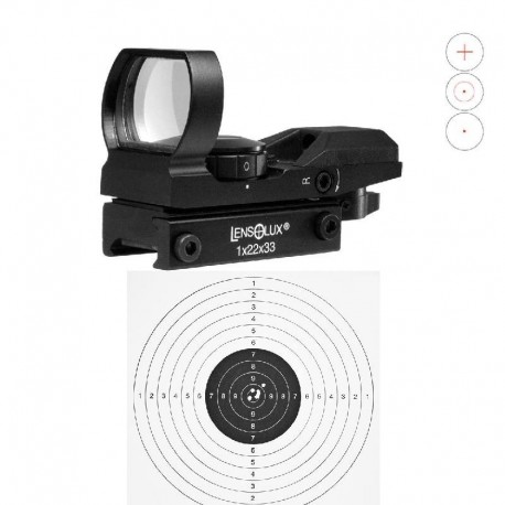 VISOR PUNTO ROJO 1 x 22 x 33 4 RETICULAS