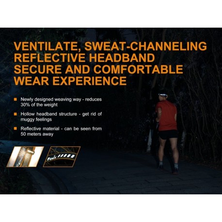 Frontal Fenix HL18R 400 lúmenes trailrunning (funciona con batería recargable incluida o 3 pilas AAA Alcalinas)