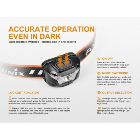 Frontal Fenix HL18R 400 lúmenes trailrunning (funciona con batería recargable incluida o 3 pilas AAA Alcalinas)