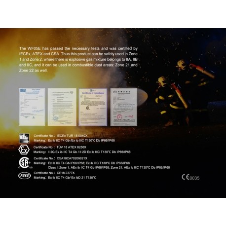 Linterna Fénix WF05 ATEX 85 lúmenes (incluye 2 x AAA)