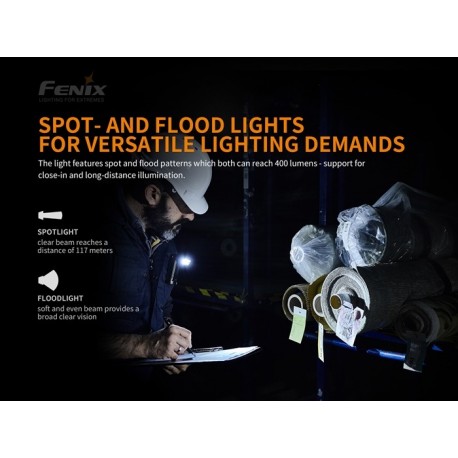 Linterna Fenix WT20R 400 lúmens. Incluye batería ARB-LP-2000U