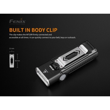 Linterna Fenix WT20R 400 lúmens. Incluye batería ARB-LP-2000U
