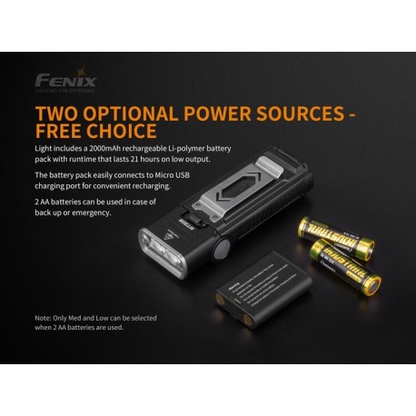 Linterna Fenix WT20R 400 lúmens. Incluye batería ARB-LP-2000U