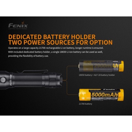 Linterna Fénix TK22 V2.0 1600 Lúmenes y 405 mts (no incluye batería)