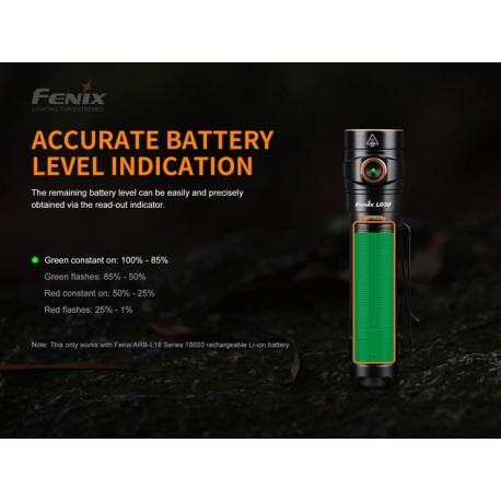 Fénix LD30 1600 Lúmenes recargable 18650 incluida
